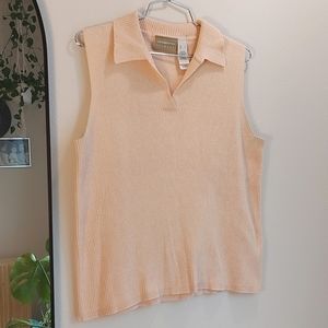 Y2K Lizwear Knit Collar Tank